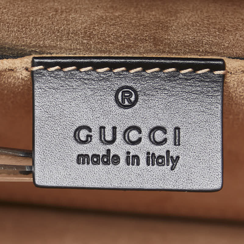 グッチ シェリーライン シルヴィ レオパード ミニ ハンドバッグ ショルダーバッグ 2WAY 470270 ベージュ ブラウン ハラコ レザー レディース GUCCI 【中古】