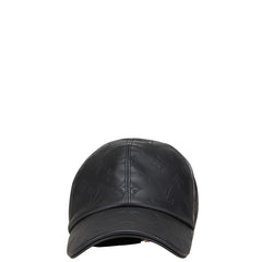 ルイ ヴィトン モノグラム シャドウ キャップ サイズ:58 M76580 ブラック レザー コットン メンズ LOUIS VUITTON 【中古】