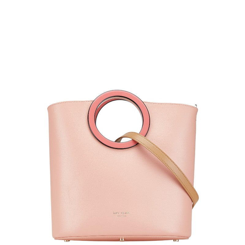 ケイトスペード ショルダーバッグ ハンドバッグ 2WAY ピンク ブラウン レザー レディース Kate Spade 【中古】