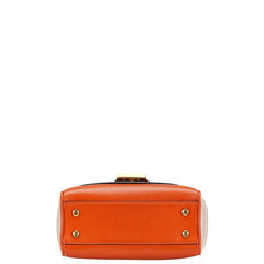 トッズ T タイムレス ハンドバッグ ショルダーバッグ 2WAY オレンジ ブラック ベージュ レザー レディース TOD’S 【中古】