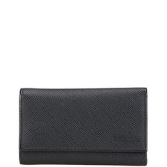 プラダ キーケース 6連 2PG222 ブラック レザー メンズ PRADA 【中古】