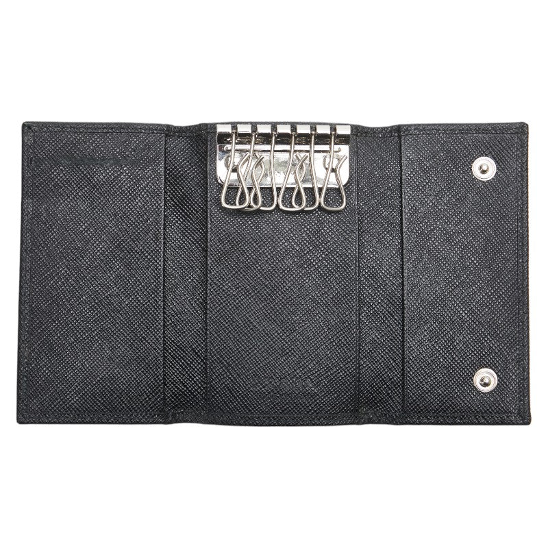 プラダ キーケース 6連 2PG222 ブラック レザー メンズ PRADA 【中古】