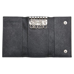 プラダ キーケース 6連 2PG222 ブラック レザー メンズ PRADA 【中古】