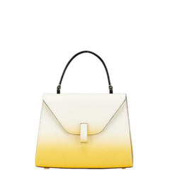 ヴァレクストラ ミニ イジィデ グロー ハンドバッグ サンシャインイエロー ベージュ カーフレザー レディース Valextra 【中古】