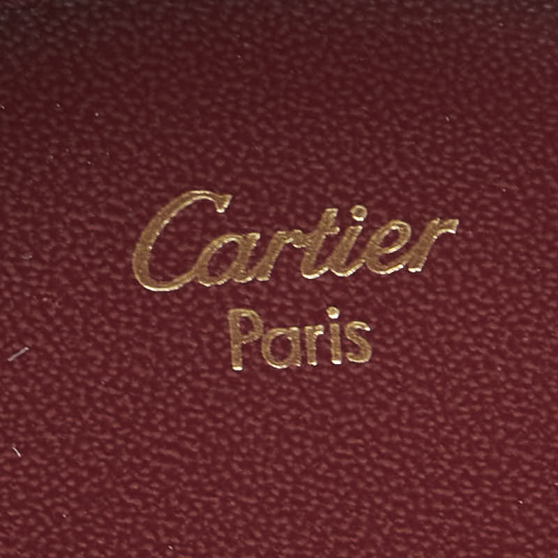 カルティエ マストライン コインケース 小銭入れ ワインレッド レザー レディース CARTIER 【中古】