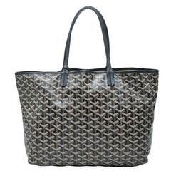ゴヤール サンルイ PM トートバッグ ブラック ブラウン PVC レザー レディース GOYARD 中古