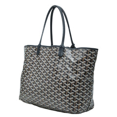 ゴヤール サンルイ PM トートバッグ ブラック ブラウン PVC レザー レディース GOYARD 中古