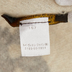 ルイ ヴィトン モノグラム エシャルプ レイキャビック マフラー M71126 グレー アイボリー カシミヤ レディース LOUIS VUITTON 中古