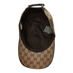 グッチ GGキャンバス シェリーライン ベースボールキャップ サイズM 58 200035 ベージュ マルチカラー キャンバス レディース GUCCI 中古