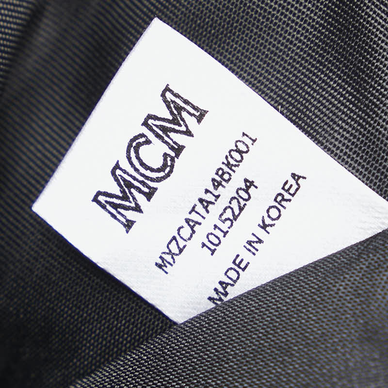 エム シー エム ヴィセトス バッグチャーム コインケース MXZCATA14BK001 ブラック ブルー レザー メンズ MCM 【中古】
