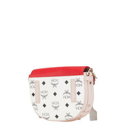 エム シー エム ヴィセトス バレンタイン限定 斜め掛け チェーン ショルダーバッグ ピンク レッド レザー レディース MCM 【中古】
