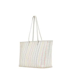 フェンディ ズッカ トートバッグ ショルダーバッグ 8BH185 アイボリー マルチカラー PVC レザー レディース FENDI 【中古】