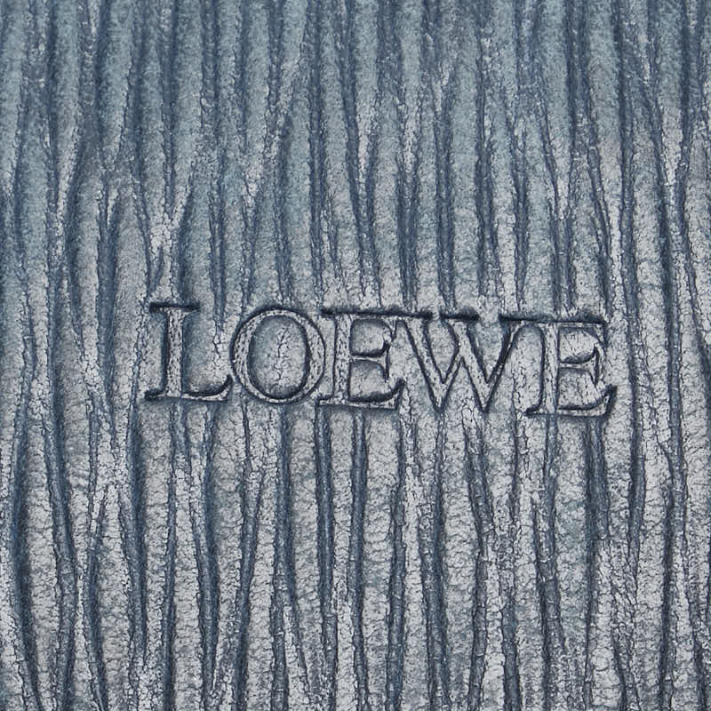 ロエベ ラウンド ツイスト金具 コインケース グリーン レザー レディース LOEWE 【中古】