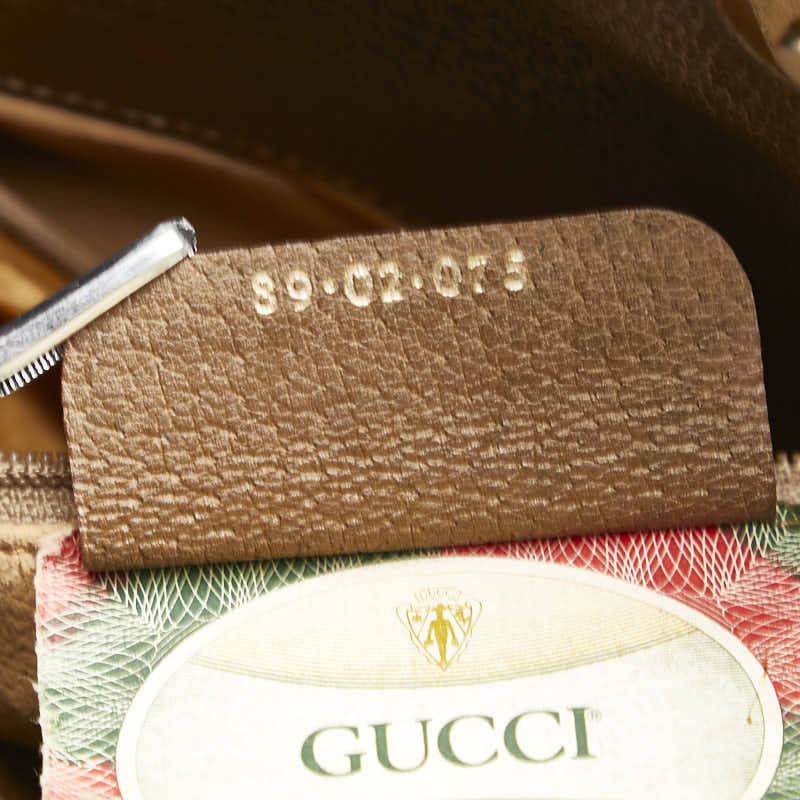 グッチ オールドグッチ GGスプリーム クラッチバッグ セカンドバッグ 89 02 075 ベージュ ブラウン PVC レザー メンズ GUCCI 【中古】