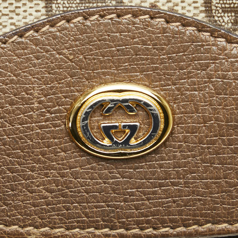 グッチ オールドグッチ GGスプリーム クラッチバッグ セカンドバッグ 89 02 075 ベージュ ブラウン PVC レザー メンズ GUCCI 【中古】