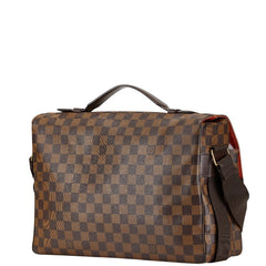 ルイ ヴィトン ダミエ ブロードウェイ ハンドバッグ ショルダーバッグ 2WAY N42270 ブラウン PVC レザー メンズ LOUIS VUITTON 【中古】