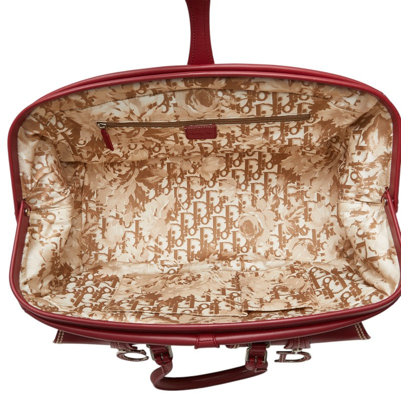 ディオール ハンドバッグ ドクターズバッグ レッド レザー レディース Dior 【中古】