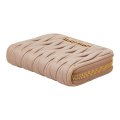 ミュウミュウ マテラッセ コインケース 小銭入れ 5MM268 ピンク系 OPALE レザー レディース MIUMIU 中古