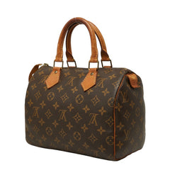ルイ ヴィトン モノグラム スピーディ25 ミニボストンバッグ ハンドバッグ M41528 ブラウン PVC レザー レディース LOUIS VUITTON 中古