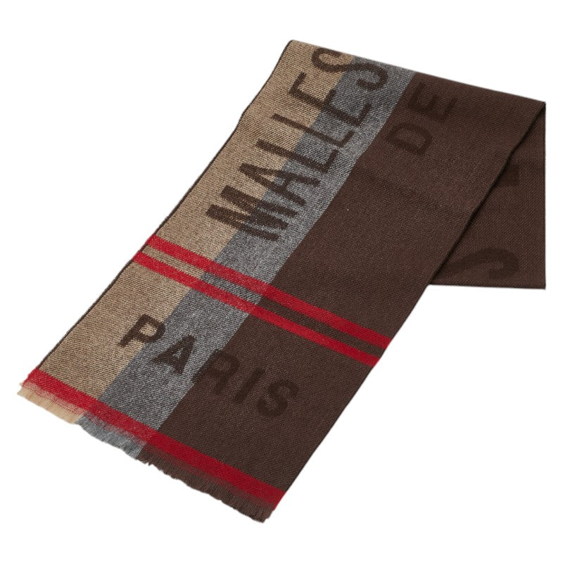 ルイ ヴィトン マフラー 408793 ブラウン マルチカラー ウール カシミヤ レディース LOUIS VUITTON 【中古】