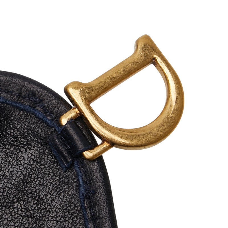 ディオール オブリーク トロッター グローブ ブラック マルチカラー レザー キャンバス レディース Dior 【中古】