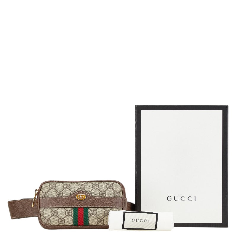 グッチ GGスプリーム オフィディア ボディバッグ ウエストバッグ 519308 ベージュ マルチカラー PVC レザー レディース GUCCI 【中古】