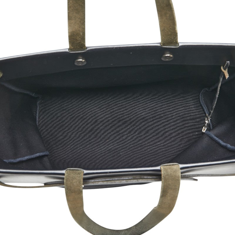エルメス エールバッグ カバスGM ハンドバッグ トートバッグ ネイビー トワルオフィシエ レザー レディース HERMES 【中古】