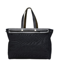 エルメス エールバッグ カバスGM ハンドバッグ トートバッグ ネイビー トワルオフィシエ レザー レディース HERMES 【中古】