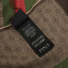 グッチ シェリーライン GGロゴジャカード マフラー 147351 ベージュ ウール シルク レディース GUCCI 中古