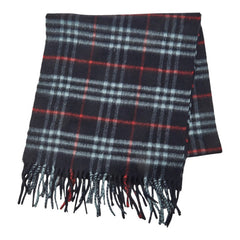 バーバリー ノバチェック マフラー ネイビー カシミヤ レディース BURBERRY 中古