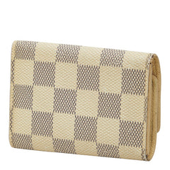 ルイ ヴィトン ダミエ アズール ミュルティクレ6 キーケース 6連 N61745 ホワイト PVC レザー レディース LOUIS VUITTON 中古