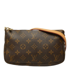 ルイ ヴィトン モノグラム ポシェット アクセソワール ショルダーバッグ M51980 ブラウン PVC レザー レディース LOUIS VUITTON 中古