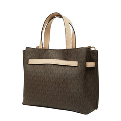 マイケルコース エミリア ハンドバッグ ショルダーバッグ 2WAY 35H0GU5S1B ブラウン ベージュ PVC レザー レディース Michael Kors 中古