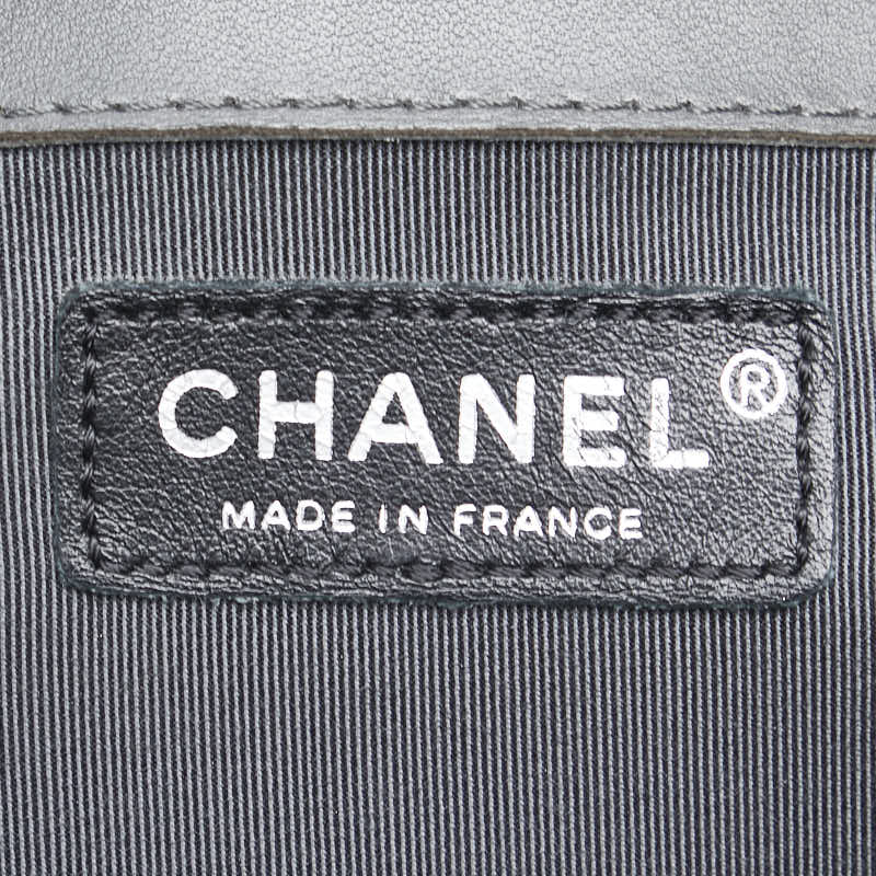 シャネル マトラッセ 2.55 ココマーク チェーン ショルダーバッグ グレー ラムスキン レディース CHANEL 【中古】