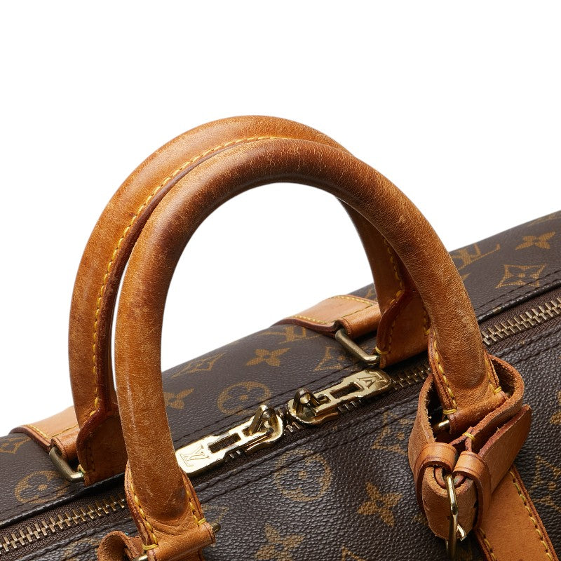 ルイ ヴィトン モノグラム キーポル45 ボストンバッグ M41428 ブラウン PVC レザー レディース LOUIS VUITTON 【中古】