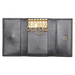 グッチ キーケース 6連 106659 ブラック レザー メンズ GUCCI 【中古】