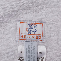 エルメス カレ ガブリオル ブランケット ベビータオル ヴェールアクア ライトブルー コットン レディース HERMES 【中古】