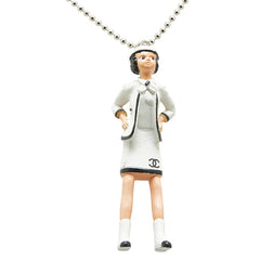 シャネル マドモアゼル ネックレス シルバー ホワイト マルチカラー メタル レディース CHANEL 【中古】