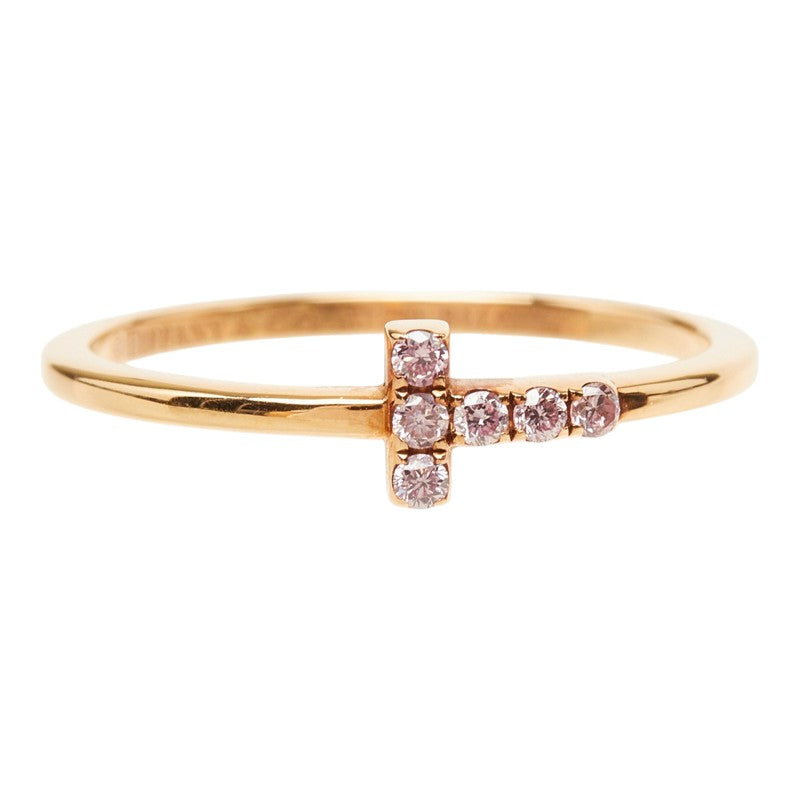 ティファニー Tワイヤー 6Pダイヤ リング 指輪 K18PG ピンクゴールド ダイヤモンド レディース TIFFANY&Co. 中古