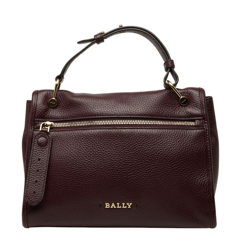 バリー ブルーム ホーボー ハンドバッグ バックパック リュック 2WAY ボルドー系 レザー レディース BALLY 中古