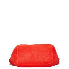 シャネル ココマーク ビーチバッグ トートバッグ レッド コットン レディース CHANEL 【中古】