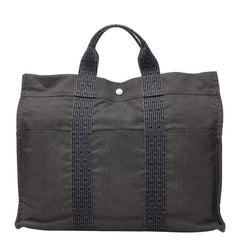 エルメス エールラインMM トートバッグ ハンドバッグ グレー系 キャンバス レディース HERMES 【中古】