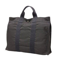 エルメス エールラインMM トートバッグ ハンドバッグ グレー系 キャンバス レディース HERMES 【中古】