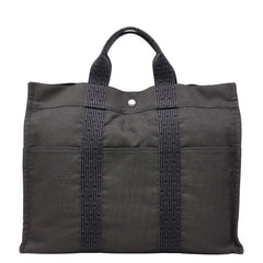 エルメス エールラインMM トートバッグ ハンドバッグ グレー系 キャンバス レディース HERMES 【中古】