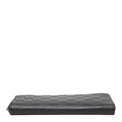 ルイ ヴィトン ダミエ アンフィニ ジッピーウォレット ヴェルティカル ラウンドファスナー 長財布 N63548 オニキス ブラック レザー メンズ LOUIS VUITTON 【中古】