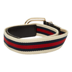 グッチ シェリーライン ベルト サイズ85・34 156934 マルチカラー キャンバス レザー メンズ GUCCI 【中古】