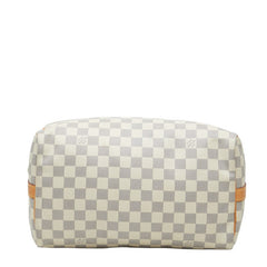 ルイ ヴィトン ダミエ アズール スピーディ バンドリエール30 ハンドバッグ ショルダーバッグ 2WAY N41373 ホワイト PVC レザー レディース LOUIS VUITTON 【中古】