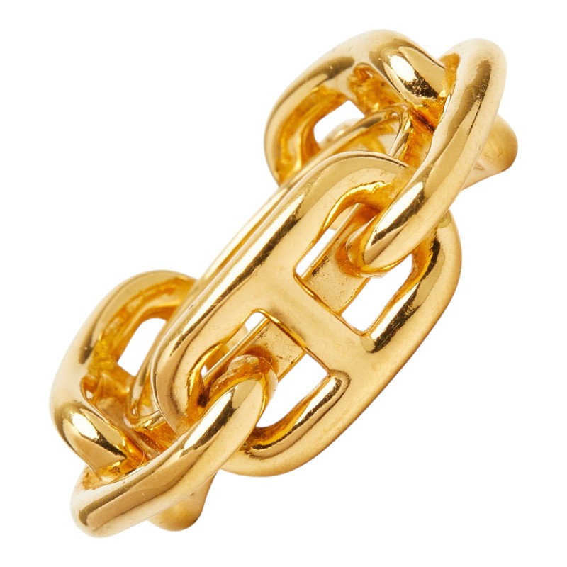 エルメス シェーヌダンクル スカーフリング ゴールド メッキ GP レディース HERMES 【中古】