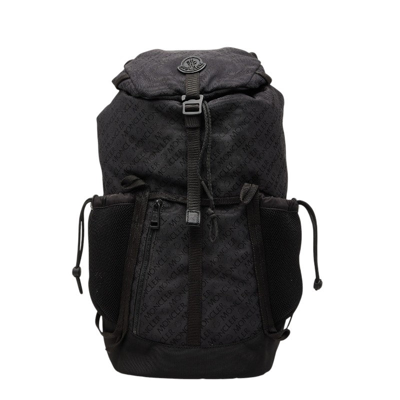 モンクレール TECH BACKPACK リュック バックパック ブラック ナイロン レザー キャンバス レディース MONCLER 【中古】