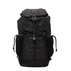 モンクレール TECH BACKPACK リュック バックパック ブラック ナイロン レザー キャンバス レディース MONCLER 【中古】
